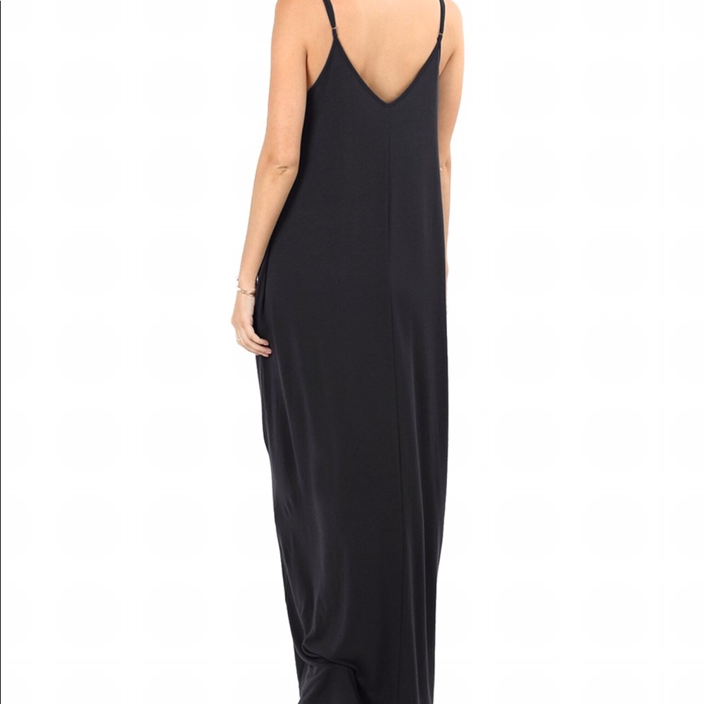 SOLID MAXI DRESS WITH POCKETS last one - Picture 4 of 7